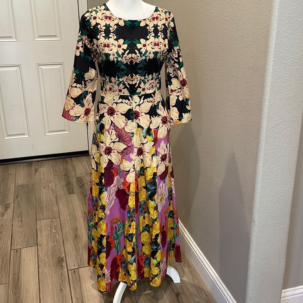 Anthropologie Floral Maxi Dress - Multicolor